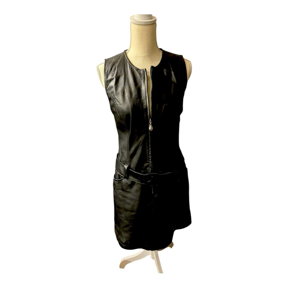 Vintage leather, mini dress size 10